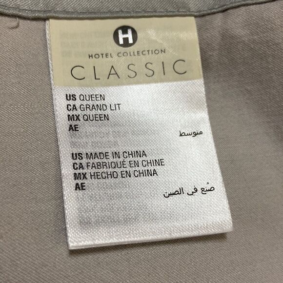 Hotel Collection Bedskirt. Color: Silver/Grey - Picture 2 of 4